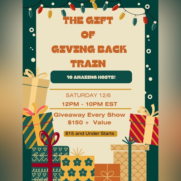 Tops - The Gift of Giving Back Train 🎁 ~ Sat 12/6 $150 Giveaways Every Show~ BOHO Show